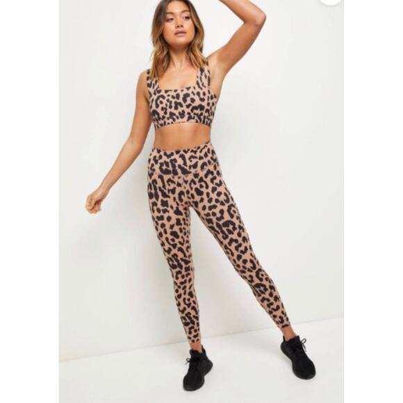 Allfenix Pants - ALLFENIX NWT Camel Over Leopard 7/8 Leggings // XS